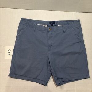 George Men's Shorts Size 40 Flat Front Casual Classic Fit Blue, Above The Knee